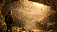 Größtes Spinnennetz der Welt? 106 m² Megagewebe in einer Schwefelhöhle entdeckt