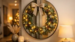 Weihnachtskranz drinnen dekorieren: 7 stilvolle Plätze, die schöner sind als die Haustür