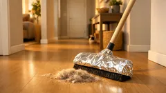 Alufolie am Besen: So sammelst du Tierhaare auf Laminat und Fliesen deutlich besser ein